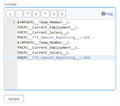 Screen showing the completed formula field in the Edit summary level formula column dialog